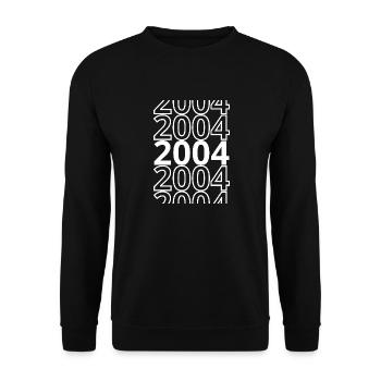 2004 2004 2004 - Unisex Pullover - Schwarz - Vorne - Alina (178cm) & Michal (187cm)