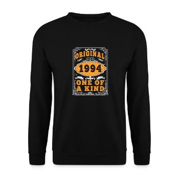 Vintage Né(e) en 1994 made in 1994 31 ans. Art_20 - Sweat-shirt Unisexe - noir - Devant - Alina (178cm) & Michal (187cm)
