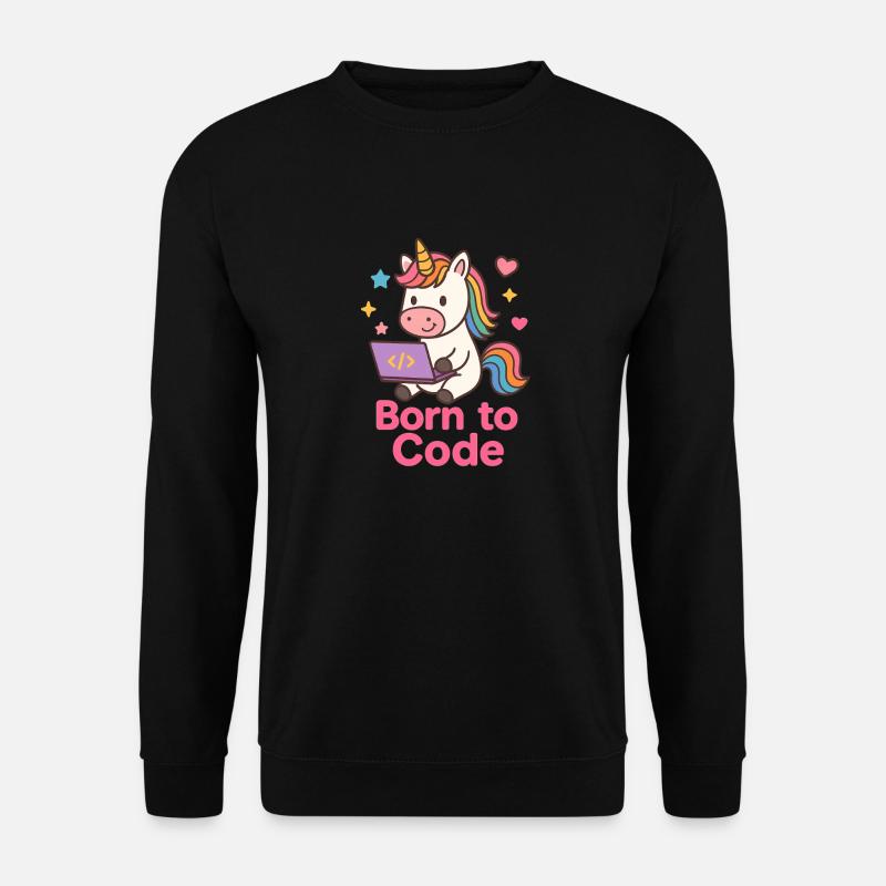 programmierendes Einhorn - Unisex Pullover - Schwarz
