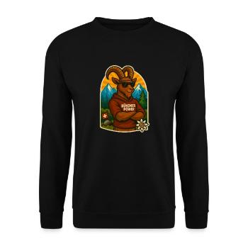 Bündner Power - Unisex Pullover - Schwarz - Vorne - Alina (178cm) & Michal (187cm)