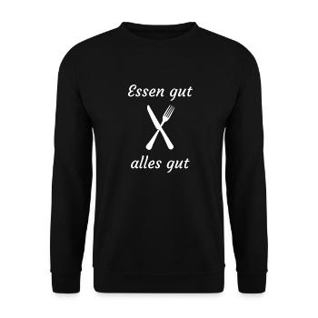 Food good, all right! - Unisex Sweatshirt - black - Front - Alina (178cm) & Michal (187cm)