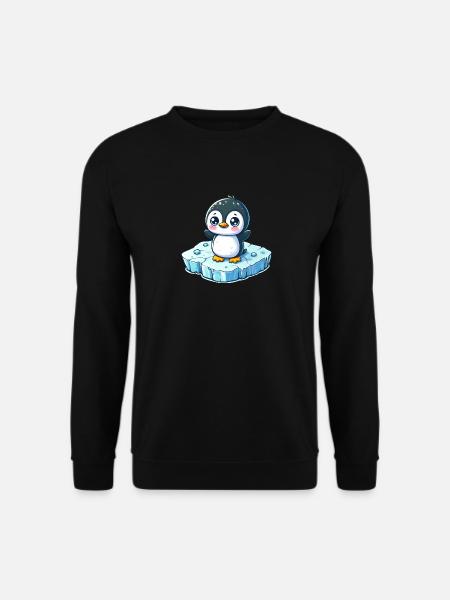 Pinguin, Schmelzendes Eis, Südpol - Unisex Pullover - Schwarz