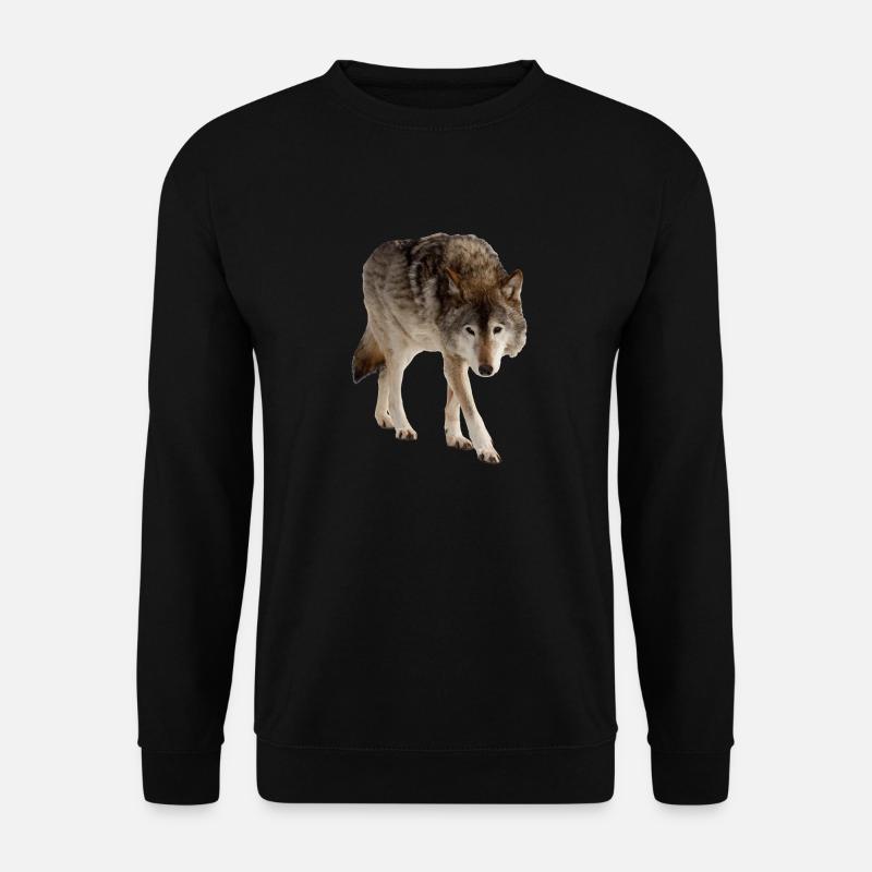 Wolf - Unisex Pullover - Schwarz