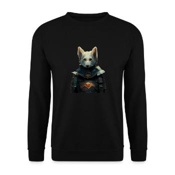 Chien en armure médiévale - Sweat-shirt Unisexe - noir - Devant - Alina (178cm) & Michal (187cm)