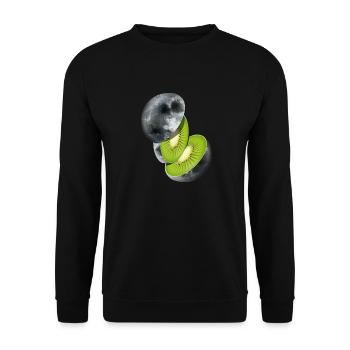 Lune du kiwi - Sweat-shirt Unisexe - noir - Devant - Alina (178cm) & Michal (187cm)