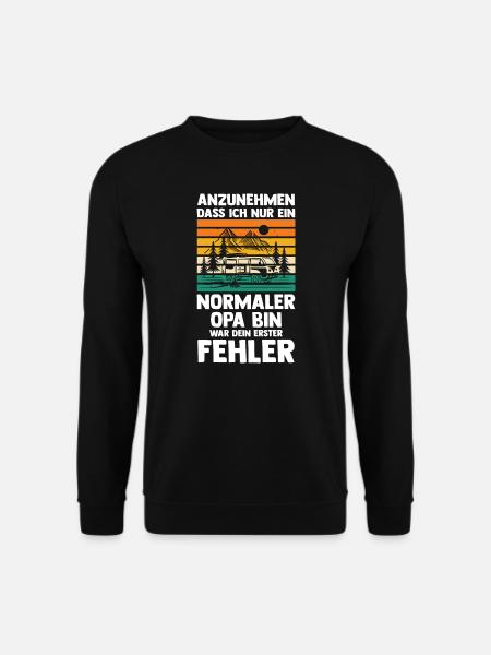 Camper Opa Camping Geschenk - Unisex Pullover - Schwarz