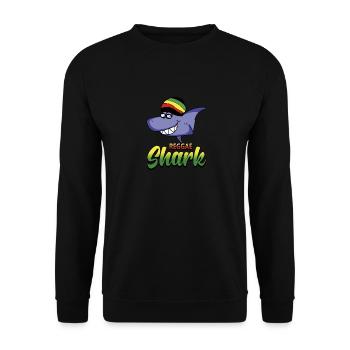 Reggae Shark Rastafari Musique Cadeau Jamaïque - Sweat-shirt Unisexe - noir - Devant - Alina (178cm) & Michal (187cm)