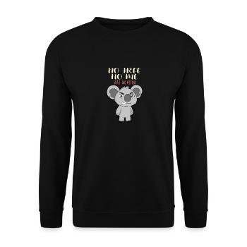 No Tree No Me Save the Koala Animal Protection Gift - Unisex Sweatshirt - black - Front - Alina (178cm) & Michal (187cm)