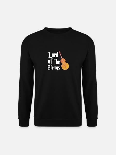 lord of the strings Kontrabass Musik Geschenk - Unisex Pullover - Schwarz