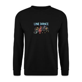 Danse en ligne danse bottes de cowboy pays cadeau - Sweat-shirt Unisexe - noir - Devant - Alina (178cm) & Michal (187cm)