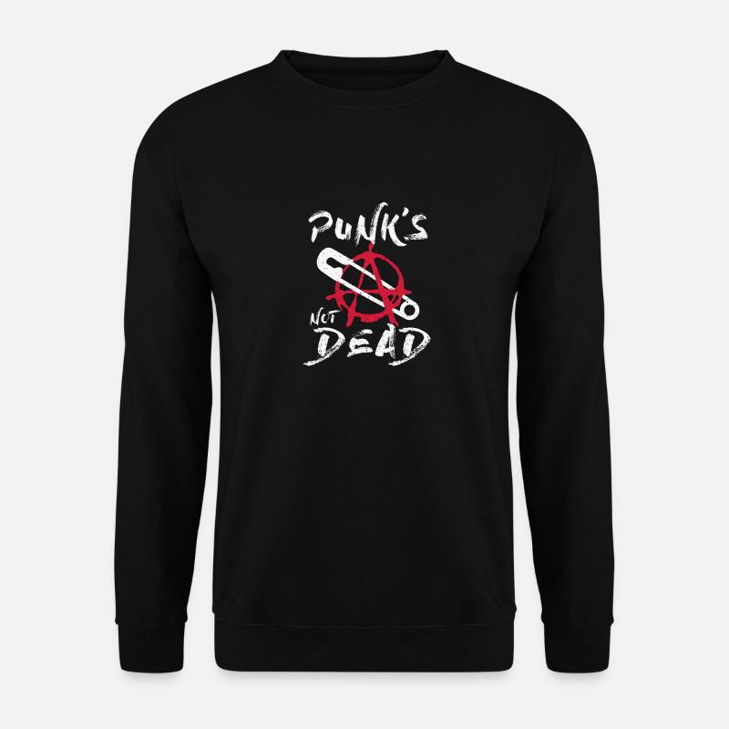 Punk & Punk Rock, Punks Not Dead Punker Geschenk - Unisex Pullover - Schwarz