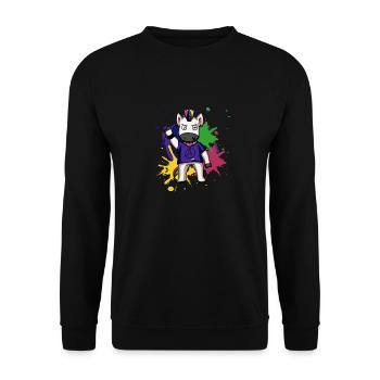 Licorne Punk coloré punk jupe Unicorn - Sweat-shirt Unisexe - noir - Devant - Alina (178cm) & Michal (187cm)