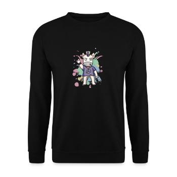 Unicorn punk pastel unicorn punk rock gift - Unisex Sweatshirt - black - Front - Alina (178cm) & Michal (187cm)