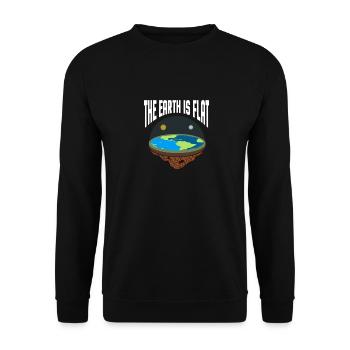 Globe terrestre plat modèle de carte de la terre plate - Sweat-shirt Unisexe - noir - Devant - Alina (178cm) & Michal (187cm)