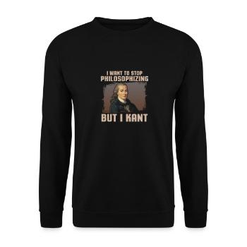 Funny philosophy Immanuel Kant internet meme - Unisex Sweatshirt - black - Front - Alina (178cm) & Michal (187cm)