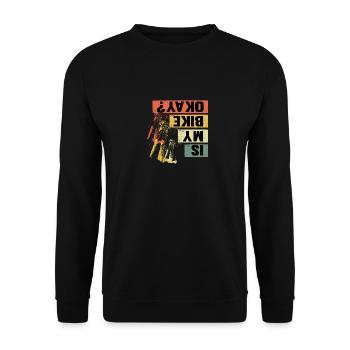 Mon vélo va-t-il bien? VTT rider vintage - Sweat-shirt Unisexe - noir - Devant - Alina (178cm) & Michal (187cm)