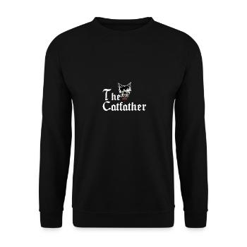 The Catfather Cat Dad Cats Father Motif cadeau - Sweat-shirt Unisexe - noir - Devant - Alina (178cm) & Michal (187cm)