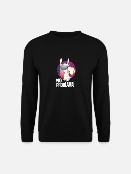 No Problama - Alpaca Llama funny gift motif - Unisex Sweatshirt - black