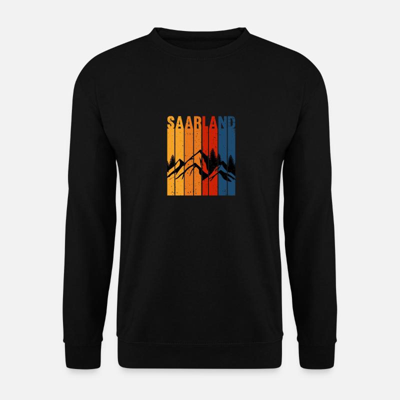 Saarland Saarländer Bergbau Kohle Berge Heimat Des - Unisex Pullover - Schwarz