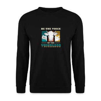 Be the Voice of the Voiceless Vegan Tierschutz - Sweat-shirt Unisexe - noir - Devant - Alina (178cm) & Michal (187cm)