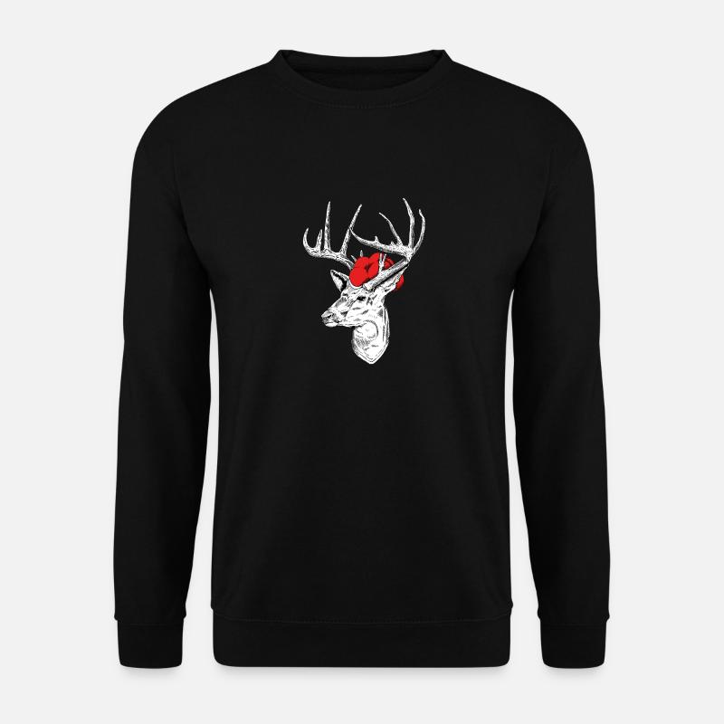 Schwarzwaldliebe Hirsch Bollenhut Schwarzwald - Unisex Pullover - Schwarz