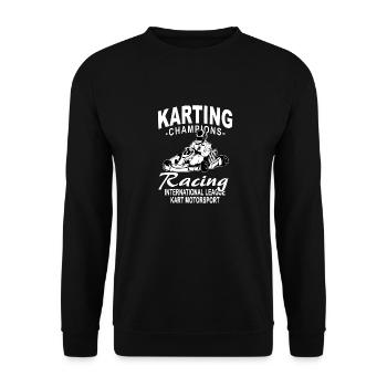 GoKart - Karting - Kart - Go Kart - Unisex Sweatshirt - black - Front - Alina (178cm) & Michal (187cm)