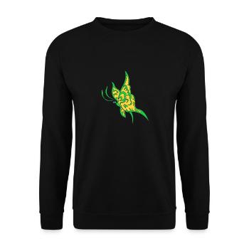 Moth green gold - Unisex Sweatshirt - black - Front - Alina (178cm) & Michal (187cm)