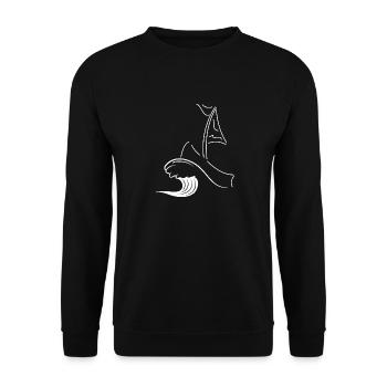 Voilier - Sweat-shirt Unisexe - noir - Devant - Alina (178cm) & Michal (187cm)