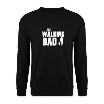 The Walking Dad - Parodie Shirt (Hell) - Unisex Pullover - Schwarz - Vorne - Alina (178cm) & Michal (187cm)