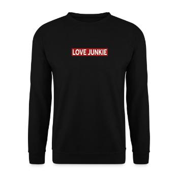 LOVE JUNKIE - Unisex Sweatshirt - black - Front - Alina (178cm) & Michal (187cm)