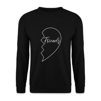 Best Friends - Best Friends Partner Look for Two - Unisex Sweatshirt - black - Front - Alina (178cm) & Michal (187cm)