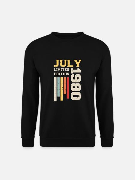 Juli 1980 - Juli 1980 Geburtstagsgeschenk - Unisex Pullover - Schwarz