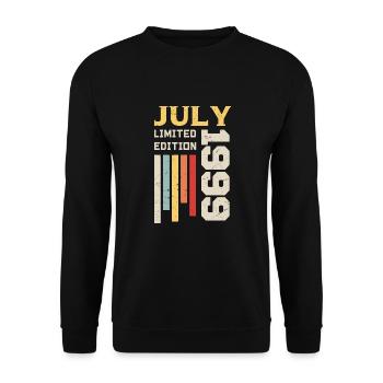 July 1999 - Birthday gift July 1999 - Unisex Sweatshirt - black - Front - Alina (178cm) & Michal (187cm)