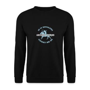 Tir à l’arc et équitation - Sweat-shirt Unisexe - noir - Devant - Alina (178cm) & Michal (187cm)