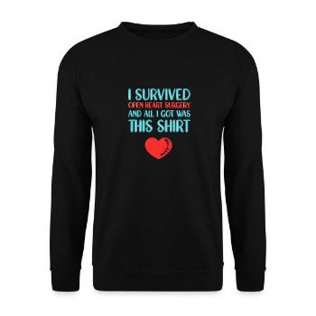 Crise cardiaque Chirurgie cardiaque Chirurgie Hospital - Sweat-shirt Unisexe - noir - Devant - Alina (178cm) & Michal (187cm)