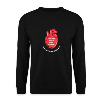 Crise cardiaque Chirurgie cardiaque Chirurgie Hospital - Sweat-shirt Unisexe - noir - Devant - Alina (178cm) & Michal (187cm)