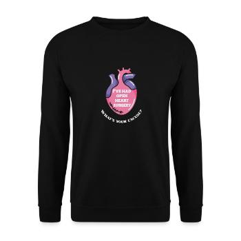 Crise cardiaque Chirurgie cardiaque Chirurgie Hospital - Sweat-shirt Unisexe - noir - Devant - Alina (178cm) & Michal (187cm)