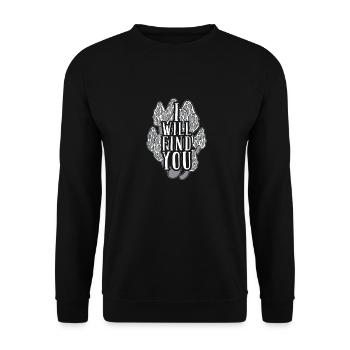 Pilze sammeln Pilzsammler - Unisex Pullover - Schwarz - Vorne - Alina (178cm) & Michal (187cm)