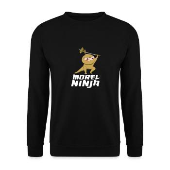 Pilze sammeln Pilzsammler - Unisex Pullover - Schwarz - Vorne - Alina (178cm) & Michal (187cm)