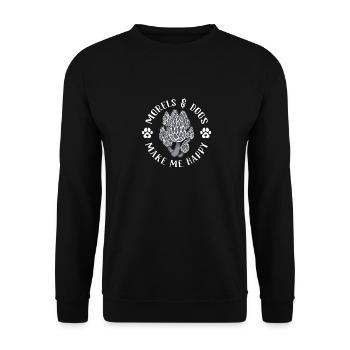 Pilze sammeln Pilzsammler - Unisex Pullover - Schwarz - Vorne - Alina (178cm) & Michal (187cm)