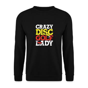 Disc Golf Frisbee - Unisex Sweatshirt - black - Front - Alina (178cm) & Michal (187cm)