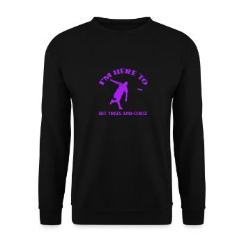 Disc Golf Frisbee - Unisex Sweatshirt - black - Front - Alina (178cm) & Michal (187cm)