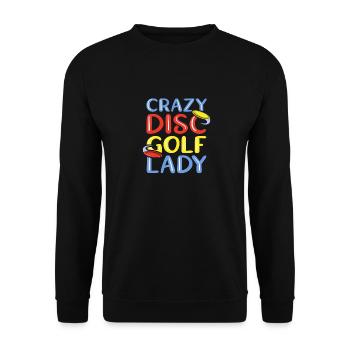 Disc Golf Frisbee - Unisex Sweatshirt - black - Front - Alina (178cm) & Michal (187cm)