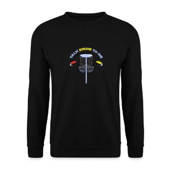 Disc Golf Frisbee - Unisex Sweatshirt - black - Front - Alina (178cm) & Michal (187cm)