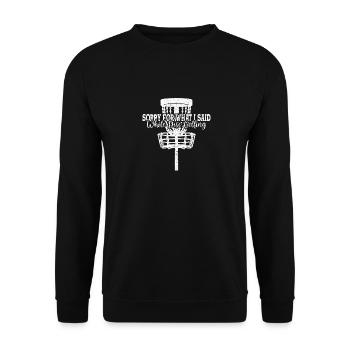Disc Golf Frisbee - Unisex Sweatshirt - black - Front - Alina (178cm) & Michal (187cm)