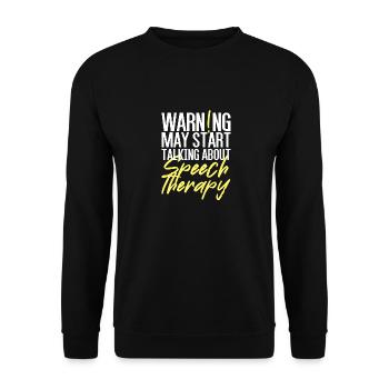 Orthophoniste Orthophonie Orthophonie - Sweat-shirt Unisexe - noir - Devant - Alina (178cm) & Michal (187cm)