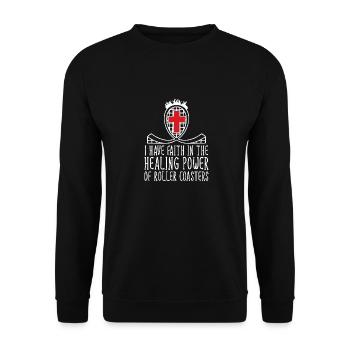 Roller Coaster Amusement Park Amusement Park - Unisex Sweatshirt - black - Front - Alina (178cm) & Michal (187cm)