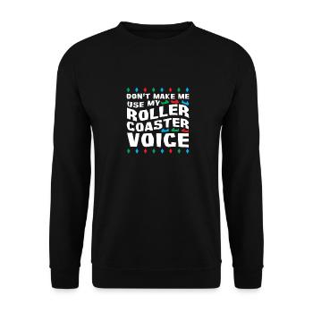 Roller Coaster Amusement Park Amusement Park - Unisex Sweatshirt - black - Front - Alina (178cm) & Michal (187cm)