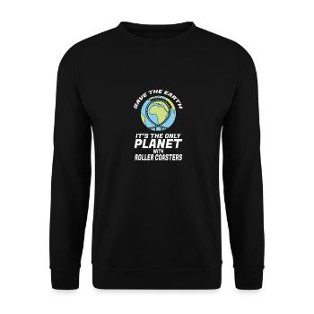 Roller Coaster Amusement Park Amusement Park - Unisex Sweatshirt - black - Front - Alina (178cm) & Michal (187cm)