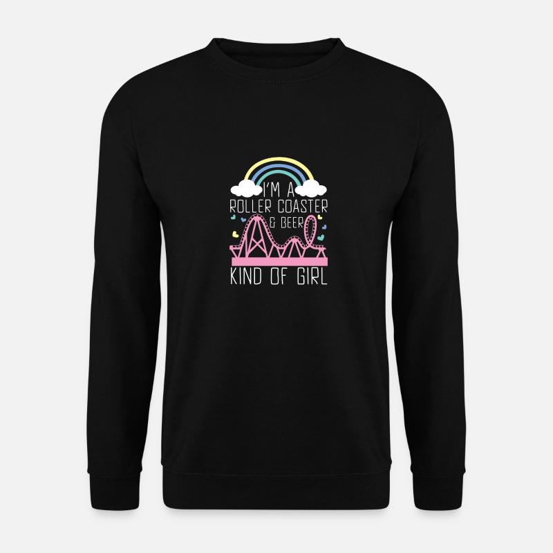 Achterbahn Freizeitpark Vergnügungspark - Unisex Pullover - Schwarz